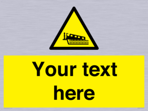 Custom warning grounding narrow boat on lock cill